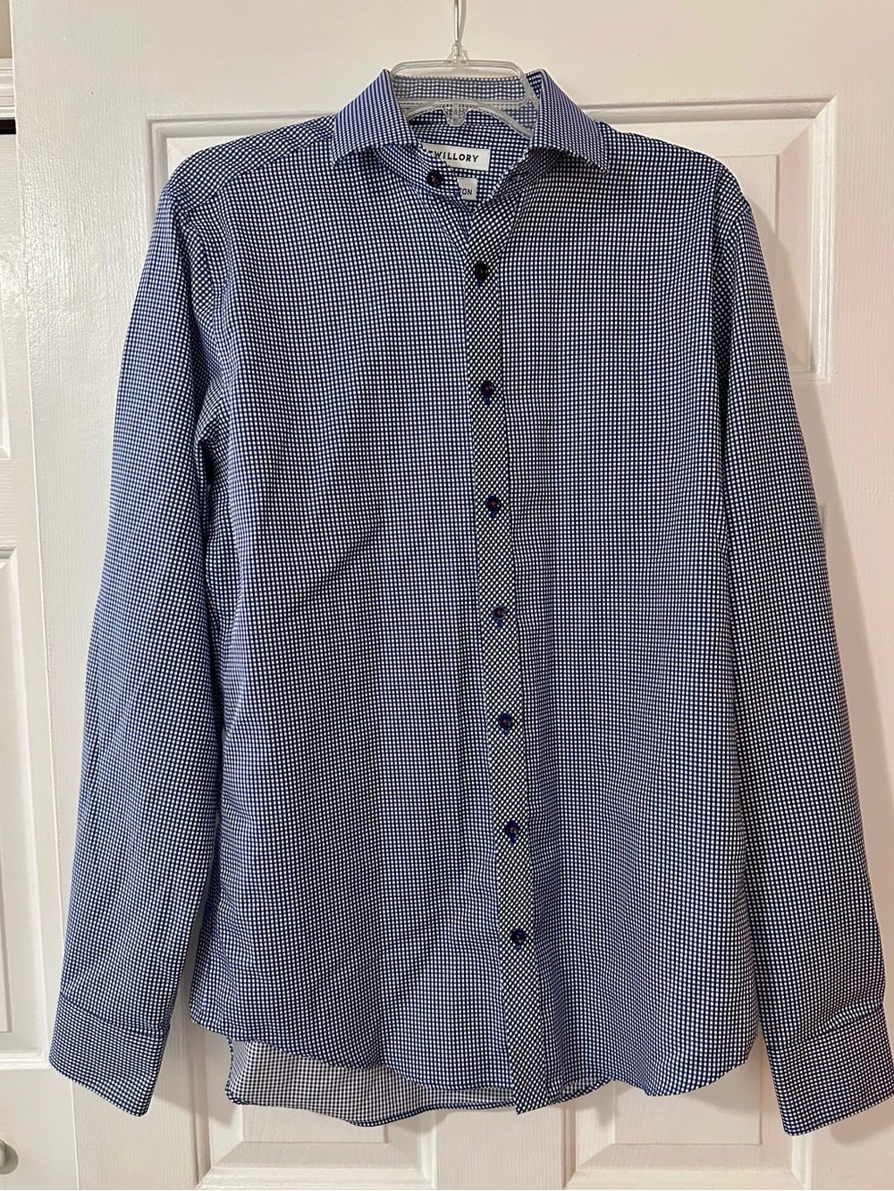 Twillory SafeCotton™ Non-Iron Dress Shirt (16 / 36-37) Blue & White Check